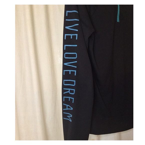 Aeropostale black and aqua long sleeve top - Picture 3 of 3